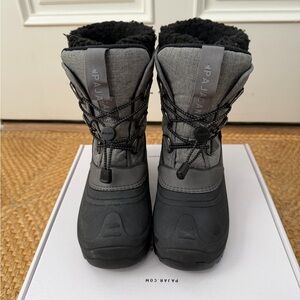 Kids Pajar Jackson Winter Boots, Gray and Black, Size 1